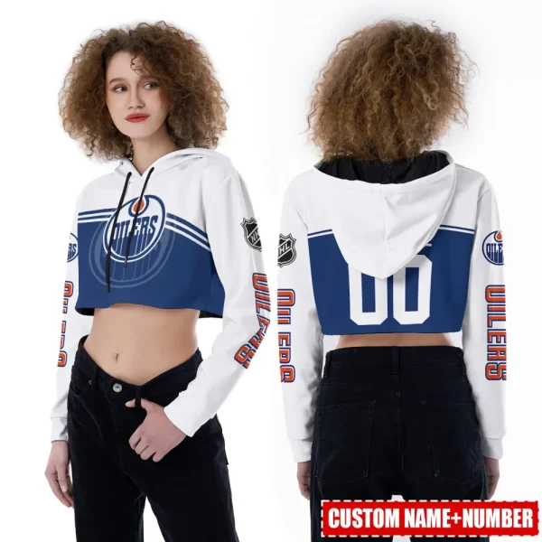 Edmonton Oilers Personalized Combo Croptop Hoodie And Leggings AZHLTT687 - Image 2