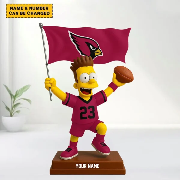 Arizona Cardinals NFL And Simp Cartoon Character Acrylic Block SPTFTAB039