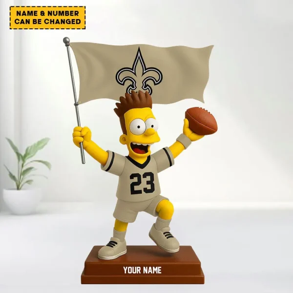 New Orleans Saints NFL And Simp Cartoon Character Acrylic Block SPTFTAB040