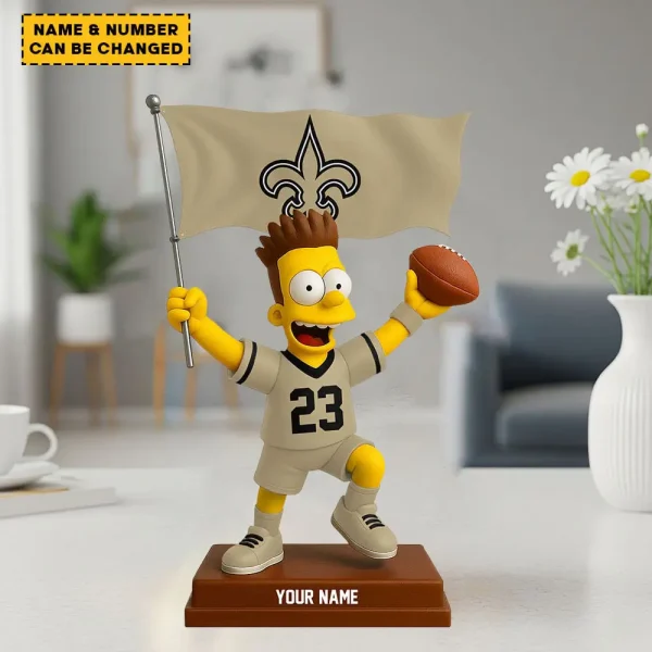 New Orleans Saints NFL And Simp Cartoon Character Acrylic Block SPTFTAB040 - Image 2