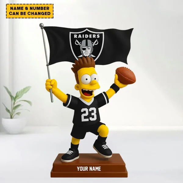 Las Vegas Raiders NFL And Simp Cartoon Character Acrylic Block SPTFTAB041