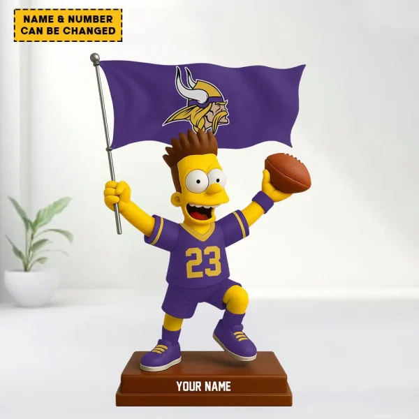 Minnesota Vikings NFL And Simp Cartoon Character Acrylic Block SPTFTAB042