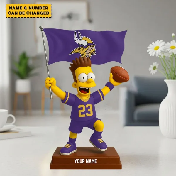 Minnesota Vikings NFL And Simp Cartoon Character Acrylic Block SPTFTAB042 - Image 2