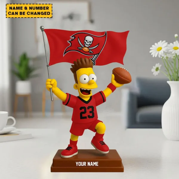 Tampa Bay Buccaneers NFL And Simp Cartoon Character Acrylic Block SPTFTAB044 - Image 2