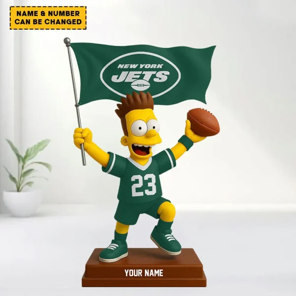 New York Jets NFL And Simp Cartoon Character Acrylic Block SPTFTAB045