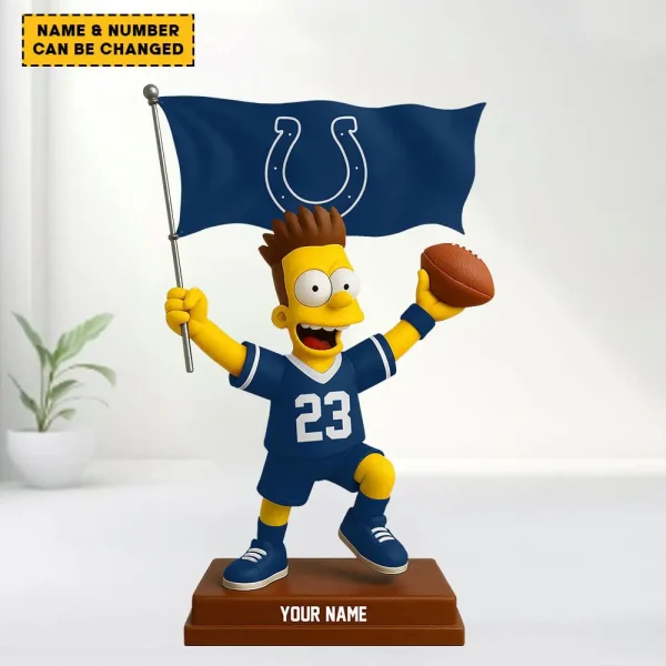 Indianapolis Colts NFL And Simp Cartoon Character Acrylic Block SPTFTAB046