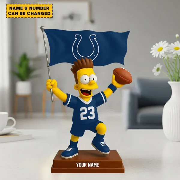 Indianapolis Colts NFL And Simp Cartoon Character Acrylic Block SPTFTAB046 - Image 2