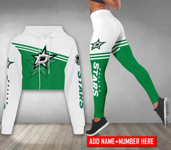 Dallas Stars Personalized Combo Croptop Hoodie And Leggings AZHLTT689