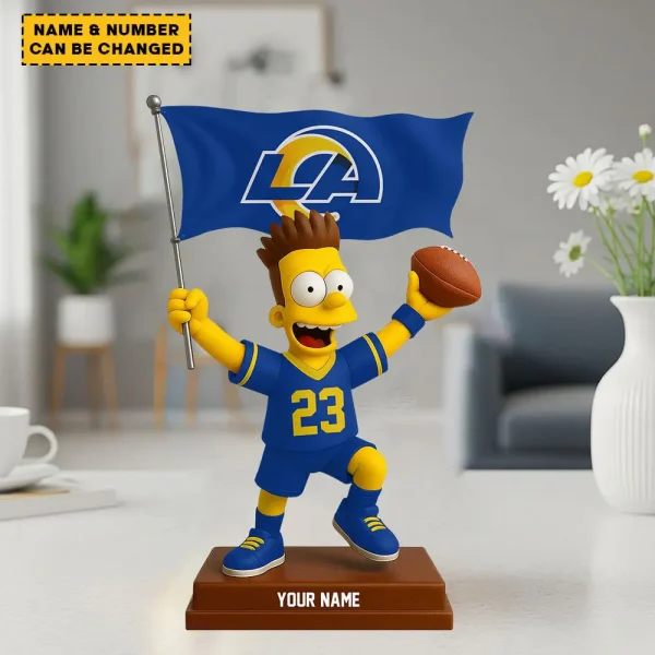 Los Angeles Rams NFL And Simp Cartoon Character Acrylic Block SPTFTAB048 - Image 2