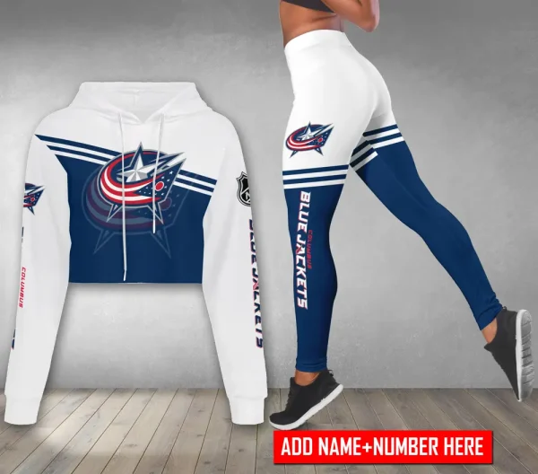 Columbus Blue Jackets Personalized Combo Croptop Hoodie And Leggings AZHLTT690