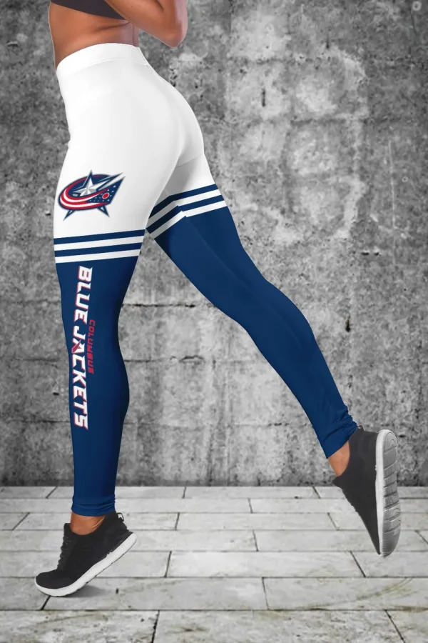 Columbus Blue Jackets Personalized Combo Croptop Hoodie And Leggings AZHLTT690 - Image 3