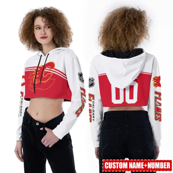 Calgary Flames Personalized Combo Croptop Hoodie And Leggings AZHLTT694 - Image 2