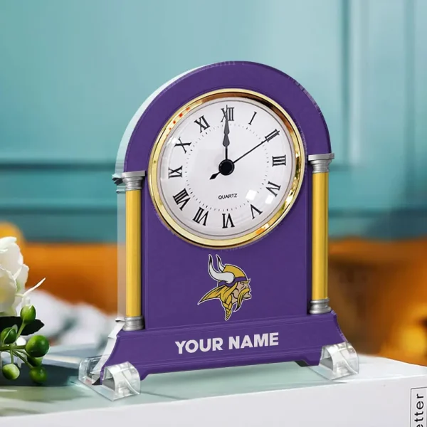 Minnesota Vikings NFL New Acrylic Clock Plaque For Home SPTACP008