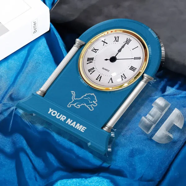 Detroit Lions NFL New Acrylic Clock Plaque For Home SPTACP016 - Image 2