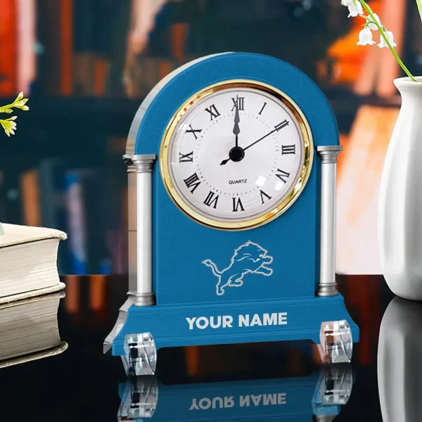 Detroit Lions NFL New Acrylic Clock Plaque For Home SPTACP016 - Image 3
