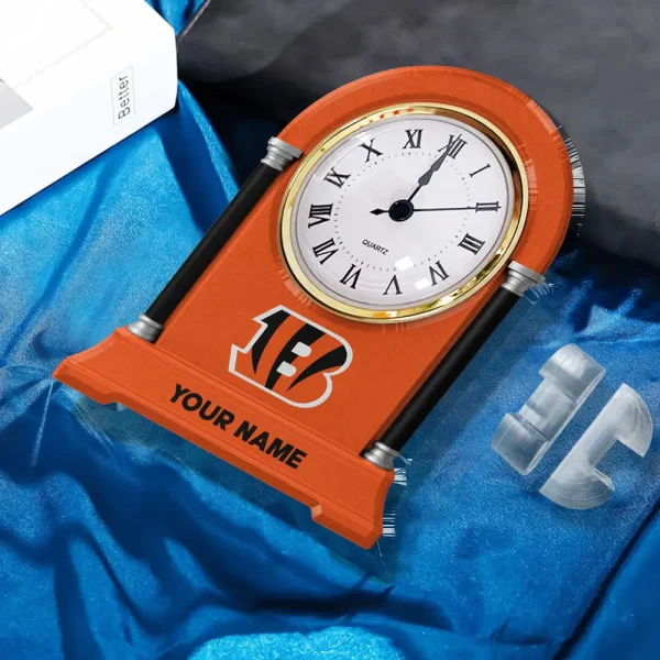 Cincinnati Bengals NFL New Acrylic Clock Plaque For Home SPTACP017 - Image 3