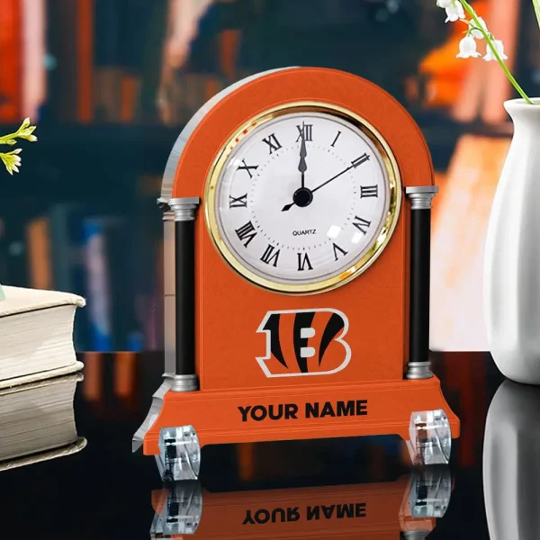 Cincinnati Bengals NFL New Acrylic Clock Plaque For Home SPTACP017 - Image 4