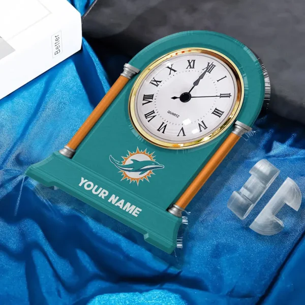 Miami Dolphins NFL New Acrylic Clock Plaque For Home SPTACP021 - Image 2