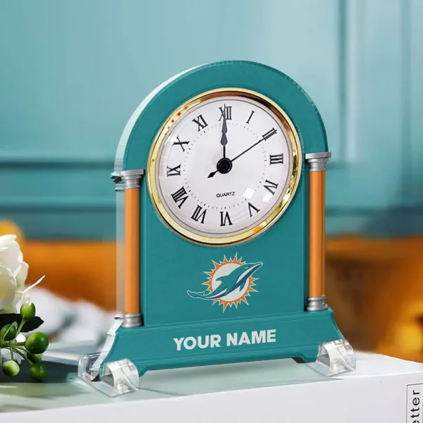 Miami Dolphins NFL New Acrylic Clock Plaque For Home SPTACP021