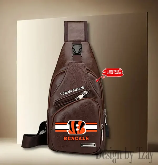 Cincinnati Bengals Fashion Men Chest Bag Single Strap Anti-theft New 2025 SPTLTSLINGBAG200 - Image 2