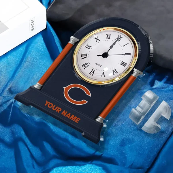 Chicago Bears NFL New Acrylic Clock Plaque For Home SPTACP023 - Image 2