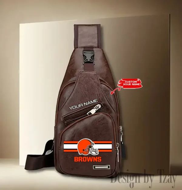 Cleveland Browns Fashion Men Chest Bag Single Strap Anti-theft New 2025 SPTLTSLINGBAG201 - Image 3