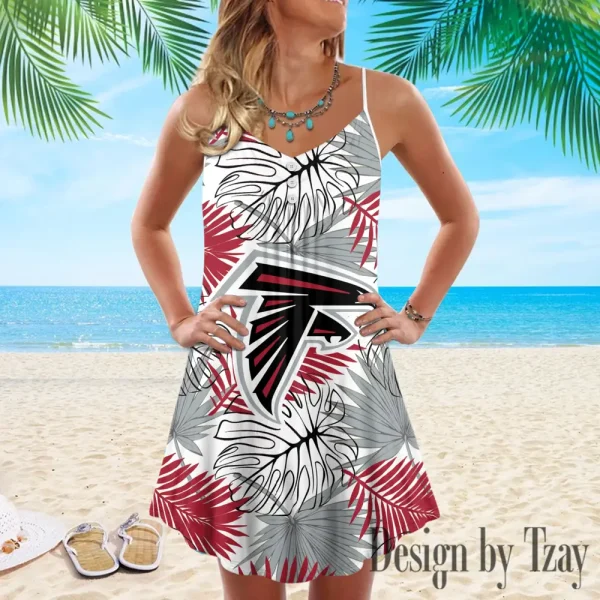 Atlanta Falcons Summer Sleeveless Cami Dress Trending 2025 SPTSSCDT014