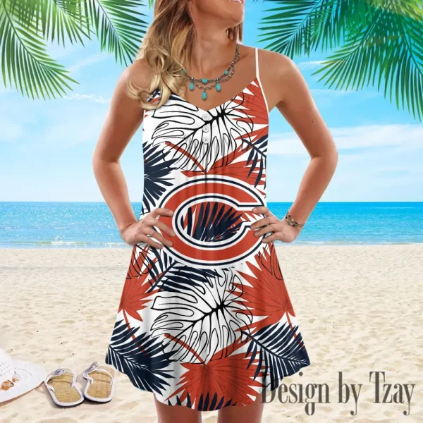 Chicago Bears Summer Sleeveless Cami Dress Trending 2025 SPTSSCDT018