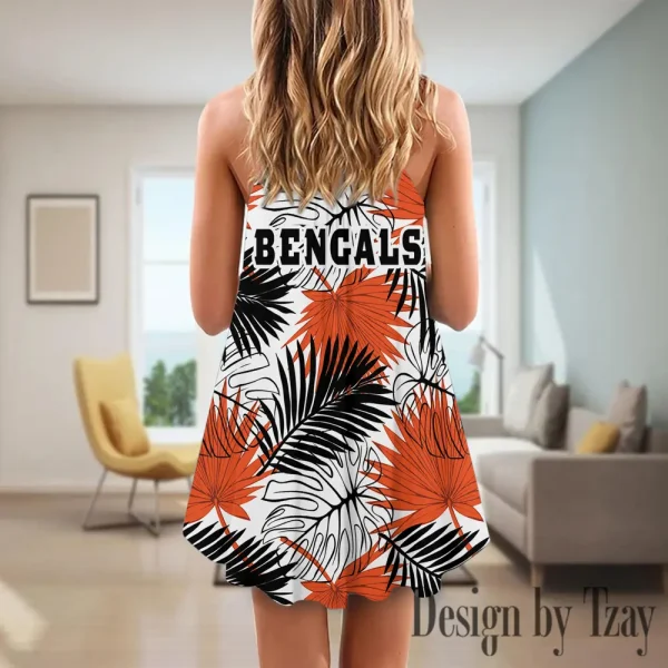 Cincinnati Bengals Summer Sleeveless Cami Dress Trending 2025 SPTSSCDT019 - Image 2