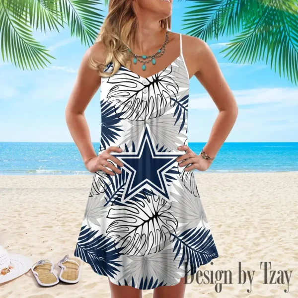 Dallas Cowboys Summer Sleeveless Cami Dress Trending 2025 SPTSSCDT021