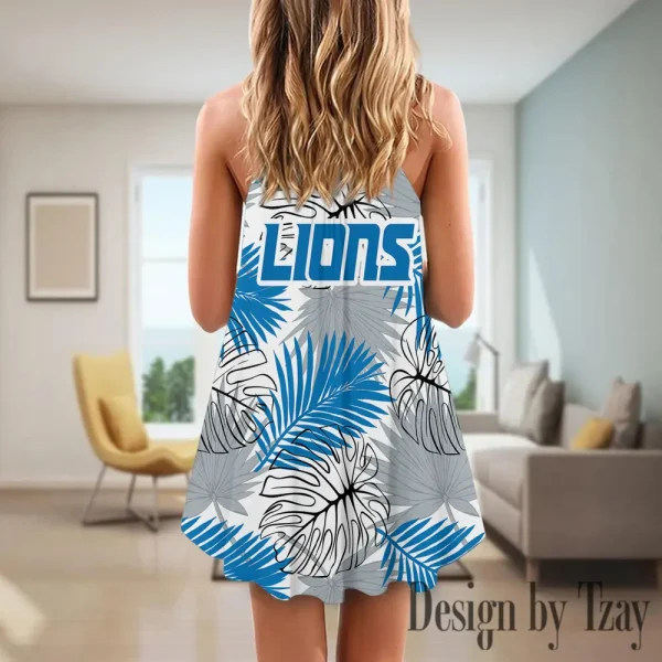 Detroit Lions Summer Sleeveless Cami Dress Trending 2025 SPTSSCDT023 - Image 2