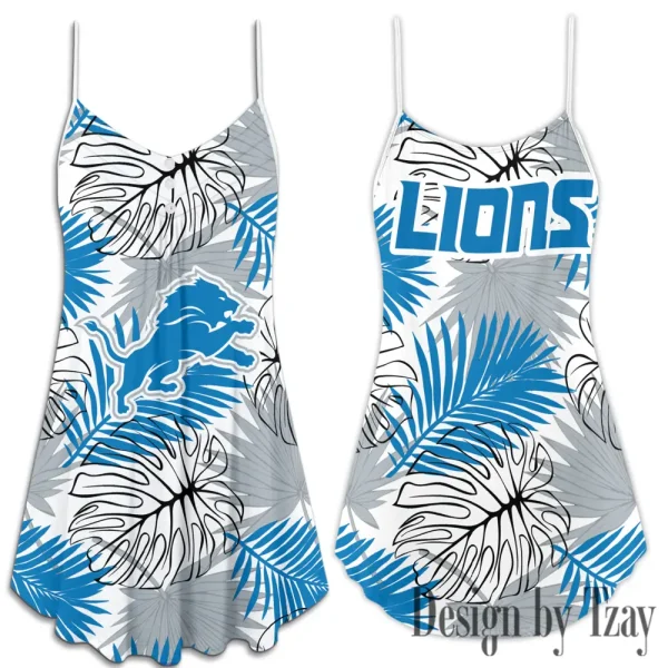 Detroit Lions Summer Sleeveless Cami Dress Trending 2025 SPTSSCDT023 - Image 3