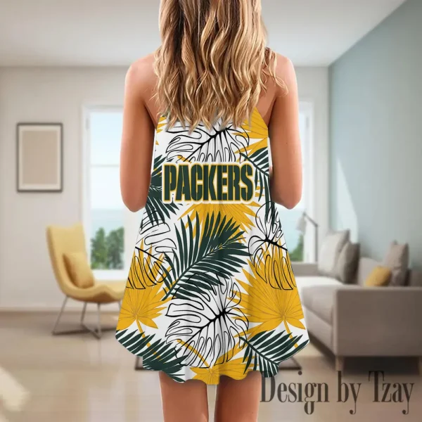 Green Bay Packers Summer Sleeveless Cami Dress Trending 2025 SPTSSCDT024 - Image 2