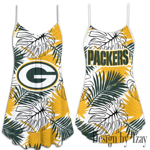 Green Bay Packers Summer Sleeveless Cami Dress Trending 2025 SPTSSCDT024 - Image 3