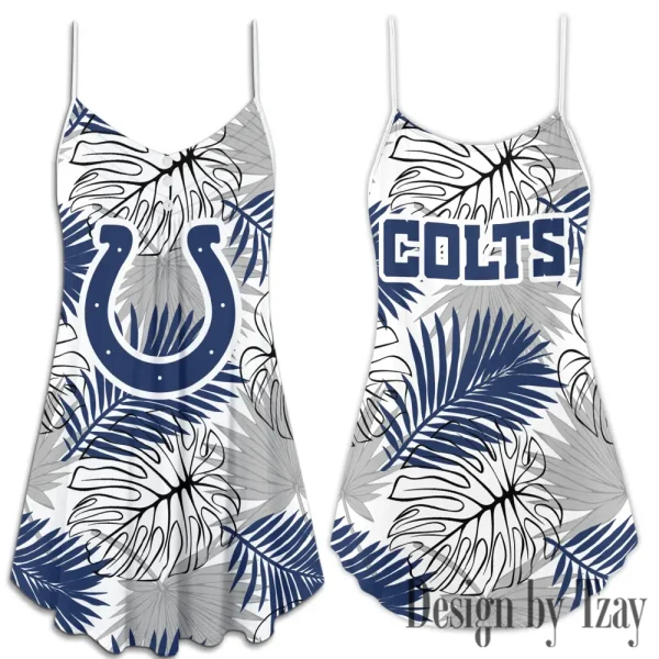 Indianapolis Colts Summer Sleeveless Cami Dress Trending 2025 SPTSSCDT026 - Image 3
