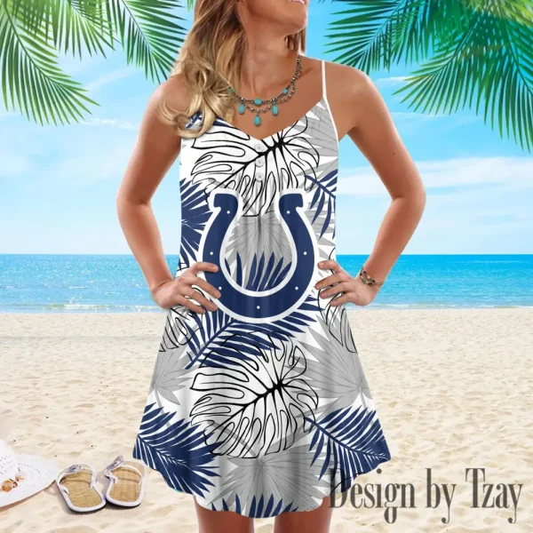 Indianapolis Colts Summer Sleeveless Cami Dress Trending 2025 SPTSSCDT026