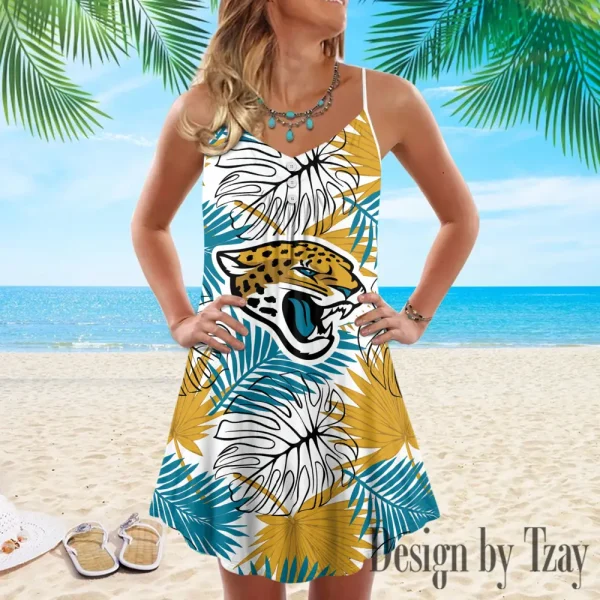 Jacksonville Jaguars Summer Sleeveless Cami Dress Trending 2025 SPTSSCDT027