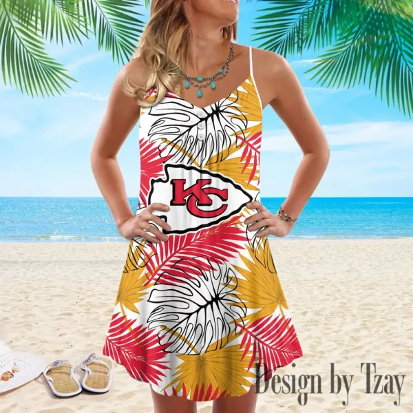 Kansas City Chiefs Summer Sleeveless Cami Dress Trending 2025 SPTSSCDT028