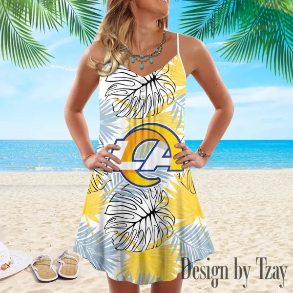 Los Angeles Rams Summer Sleeveless Cami Dress Trending 2025 SPTSSCDT031