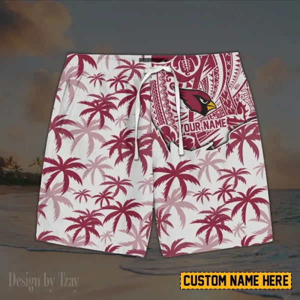Arizona Cardinals Button Shirt And Short Summer Holiday Gift For Sports Enthusiast AZCBS169