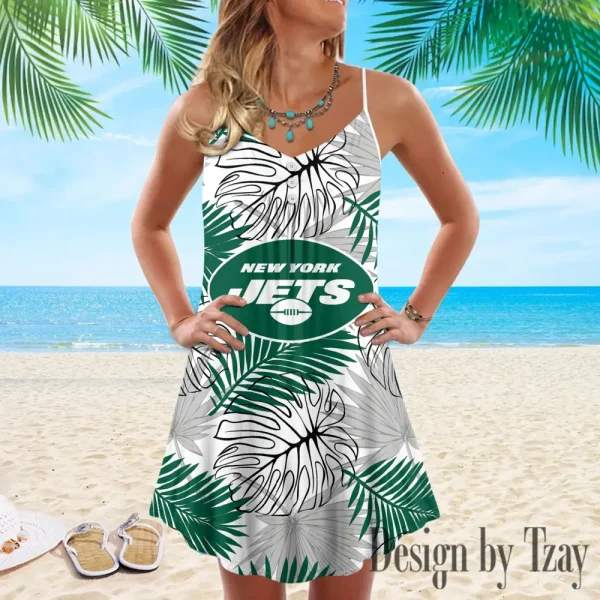New York Jets Summer Sleeveless Cami Dress Trending 2025 SPTSSCDT037
