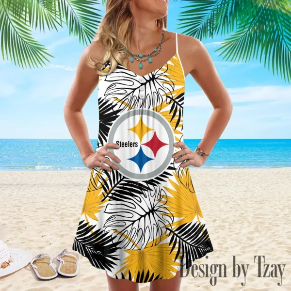 Pittsburgh Steelers Summer Sleeveless Cami Dress Trending 2025 SPTSSCDT039