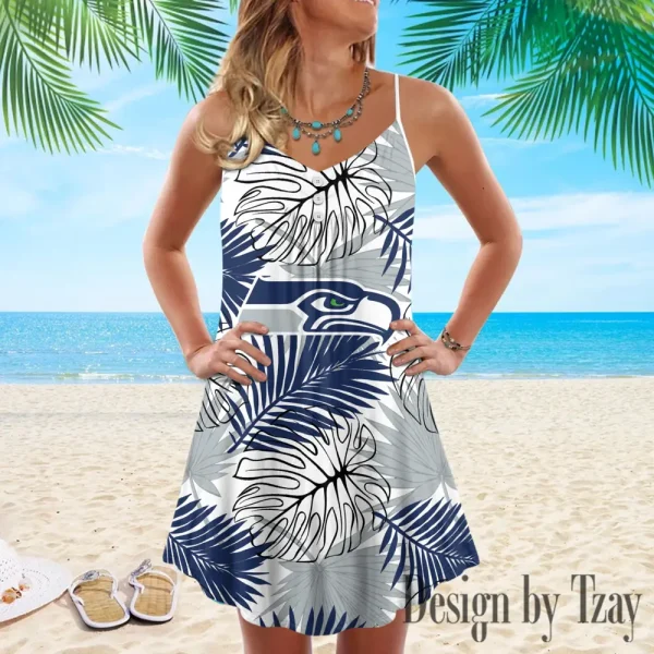 Seattle Seahawks Summer Sleeveless Cami Dress Trending 2025 SPTSSCDT041