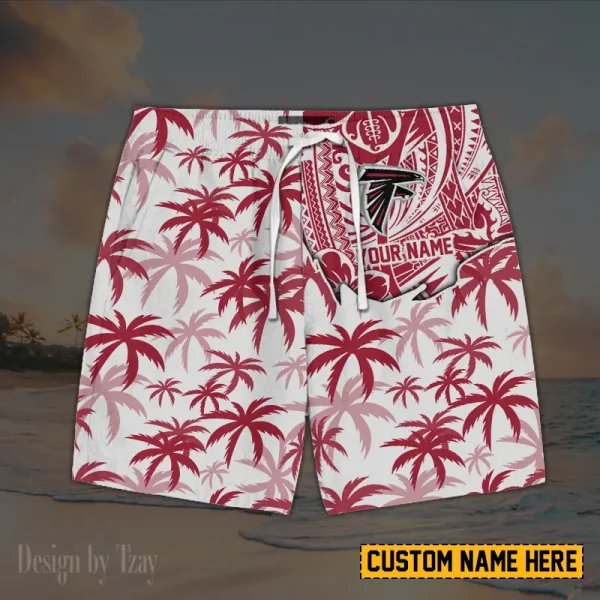 Atlanta Falcons Button Shirt And Short Summer Holiday Gift For Sports Enthusiast AZCBS170 - Image 2