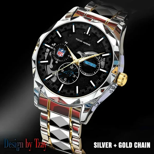 Carolina Panthers Business Watch For Men Automatic Mechanical Stainless Steel Band 2025 SPTDMW645 - Image 4