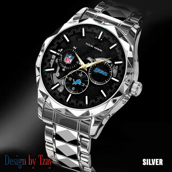 Detroit Lions Business Watch For Men Automatic Mechanical Stainless Steel Band 2025 SPTDMW651 - Image 2