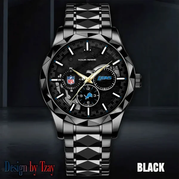 Detroit Lions Business Watch For Men Automatic Mechanical Stainless Steel Band 2025 SPTDMW651 - Image 4