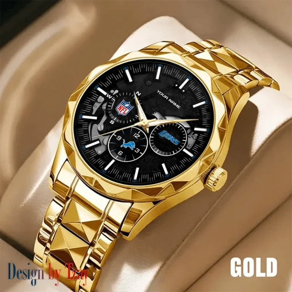 Detroit Lions Business Watch For Men Automatic Mechanical Stainless Steel Band 2025 SPTDMW651 - Image 5