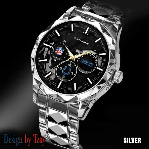 Indianapolis Colts Business Watch For Men Automatic Mechanical Stainless Steel Band 2025 SPTDMW654 - Image 5