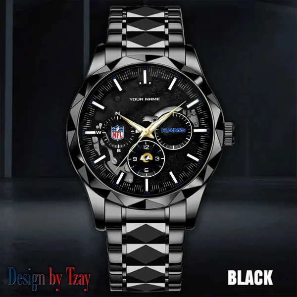 Los Angeles Rams Business Watch For Men Automatic Mechanical Stainless Steel Band 2025 SPTDMW659 - Image 2